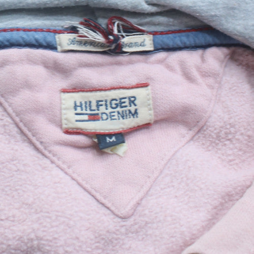 Hilfiger Denim Womens Pink Sequin 85 Pullover Hoodie Size M
