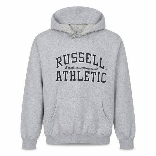 Russell Athletic Men's Grey Pullover Hoodie L Sports Style