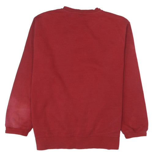 Nike Men’s Red Crew Neck Pullover Sweatshirt Size L Sports Style