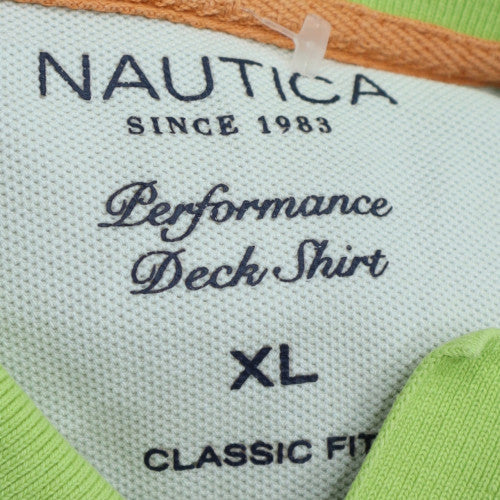 Nautica Men's Green Classic Fit Performance Polo Shirt XL