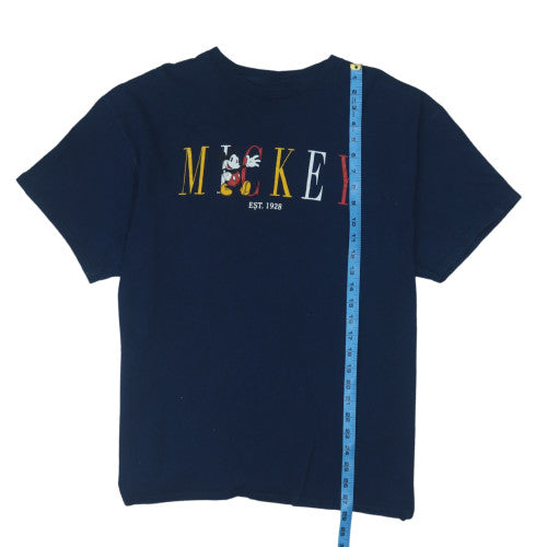 Disney Mickey Mouse Men's Navy Blue XL Cotton Graphic T-Shirt