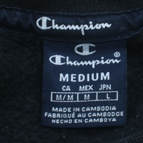 Champion Men's Black Medium Crew Neck Pullover Sweatshirt