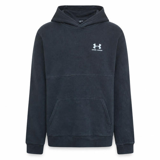 Front view of Under Armour boys’ black xl (158-170 cm) pullover hoodie coldgear