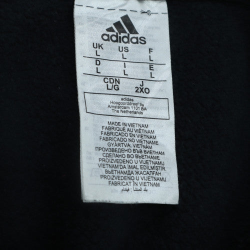 Adidas Men’s Black Pullover Hoodie L Logo Fleece Sportswear