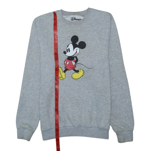 Disney Women Grey Mickey Mouse Pullover Sweatshirt S
