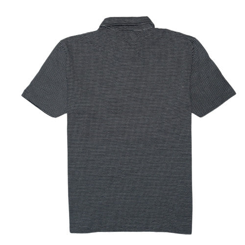 Nautica Men's Blue Striped Cotton Linen Polo Shirt XL Classic Fit