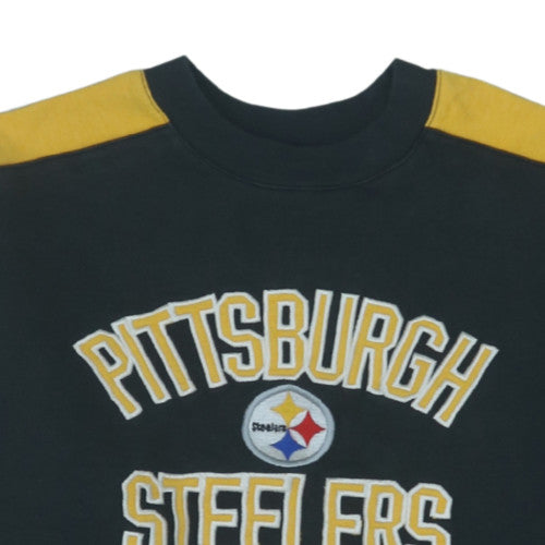 Reebok NFL Pittsburgh Steelers Boys Black Yellow Large Sweatshirt