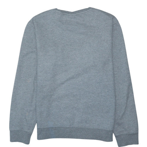 Timberland Men's Grey Crew Neck Sweatshirt Size M Classic Logo Cotton Blend