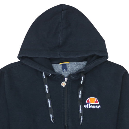 Ellesse Men's Black Full Zip Hoodie XL Fleece Logo Sweatshirt