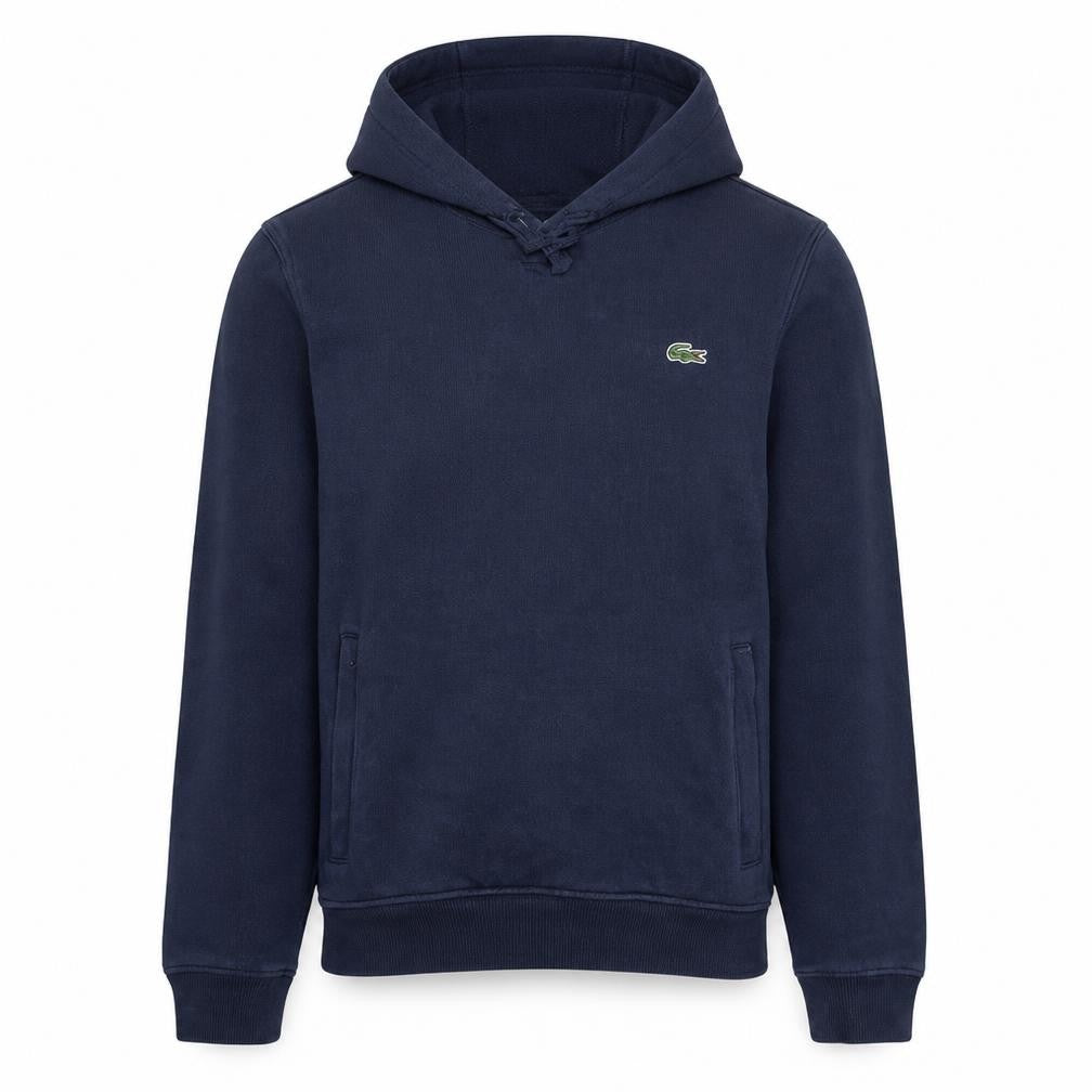 Lacoste Men's Navy Blue Classic Fit Pullover Hoodie Size S