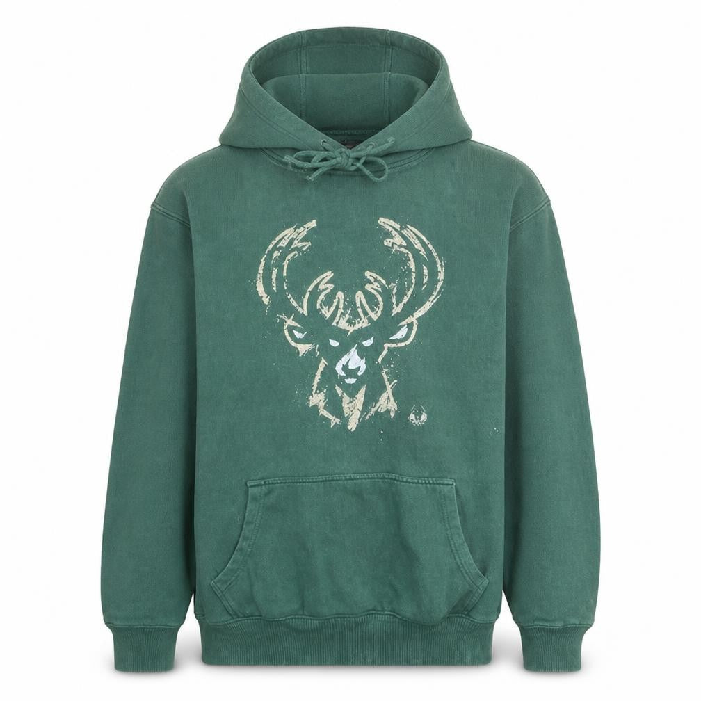 NBA Exclusive Men's Green Pullover Hoodie Size L Cotton Fleece