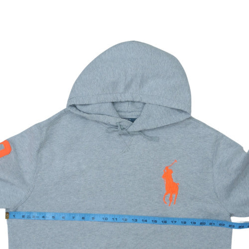 Polo Ralph Lauren Men's Grey Hoodie L Pullover Logo Design