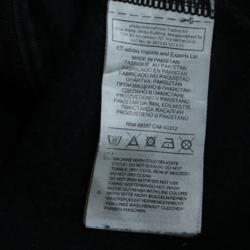 Adidas Mens Black XL Full Zip Hooded Sweatshirt Fleece Jacket