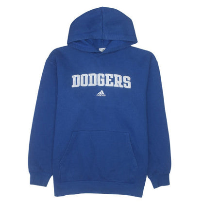 Additional front view of Adidas Men's Blue Pullover Hoodie M Dodgers Fleece Sweatshirt