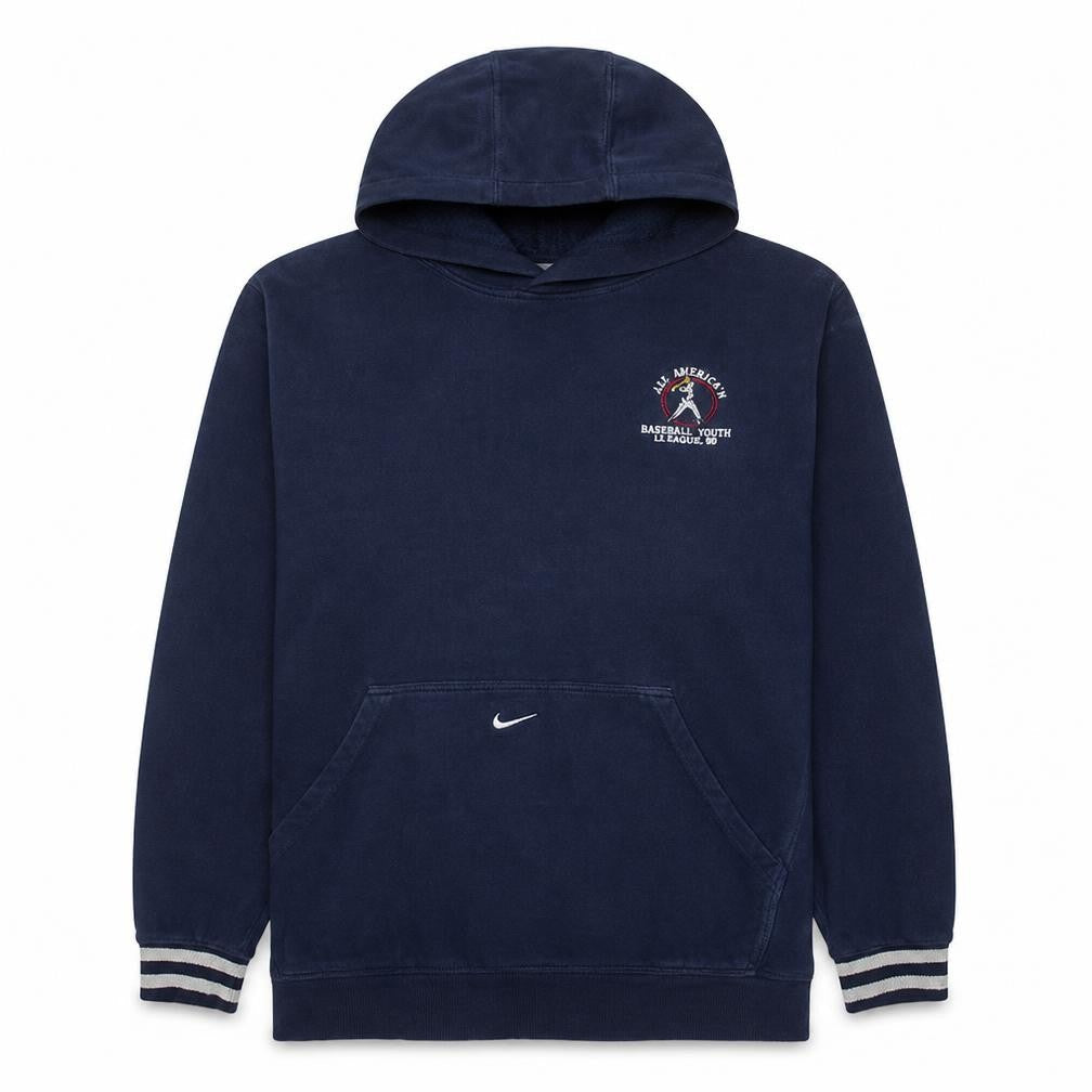 Nike Team Men's Blue Pullover Hoodie L Embroidered Sports Fleece