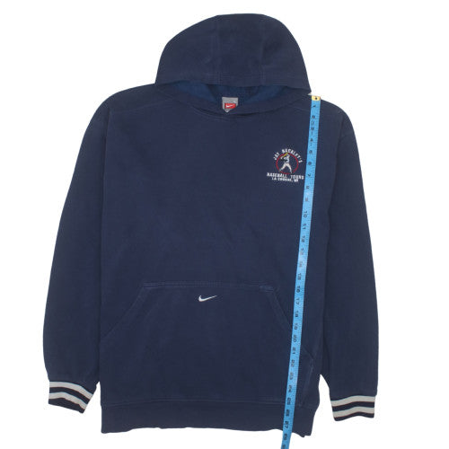 Nike Team Men's Blue Pullover Hoodie L Embroidered Sports Fleece
