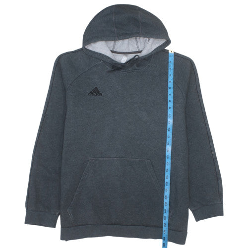 Adidas Mens Grey XL Pullover Hoodie Fleece Sweatshirt