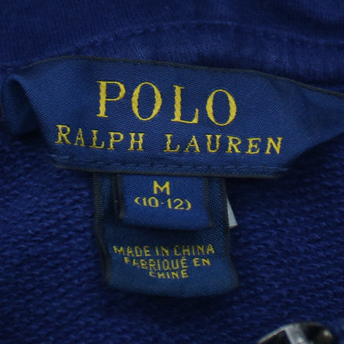 Ralph Lauren Teens Blue Full Zip Hoodie Medium 10-12 Cotton