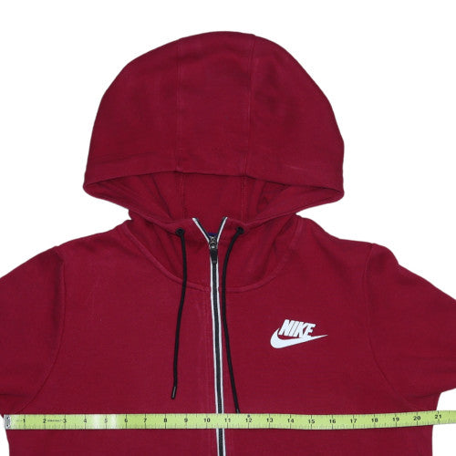 Nike Men's Red Full Zip Hoodie M Sports Fleece Sweatshirt