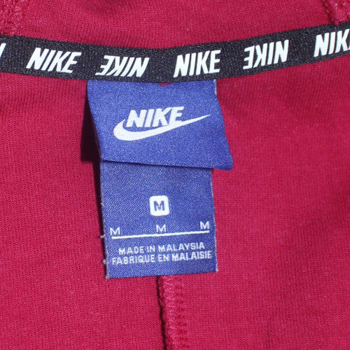 Nike Men's Red Full Zip Hoodie M Sports Fleece Sweatshirt