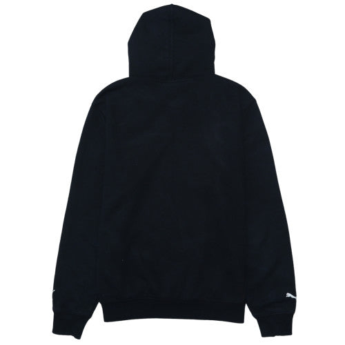 Puma Mens Black Pullover Hoodie M Sport Logo Fleece Sweatshirt