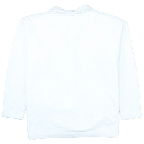 Nike Mens White XXL 1/4 Zip Fleece Sweatshirt Pullover