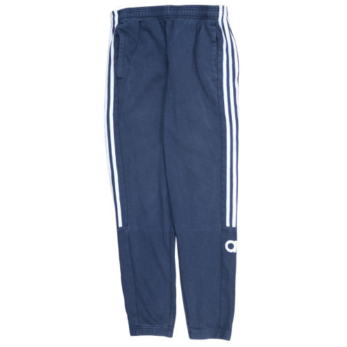 adidas Men's Blue Regular Fit Track Pants M with Side Stripes