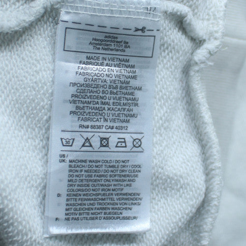 adidas Men White Pullover Hoodie M Adventure Graphic Outdoor