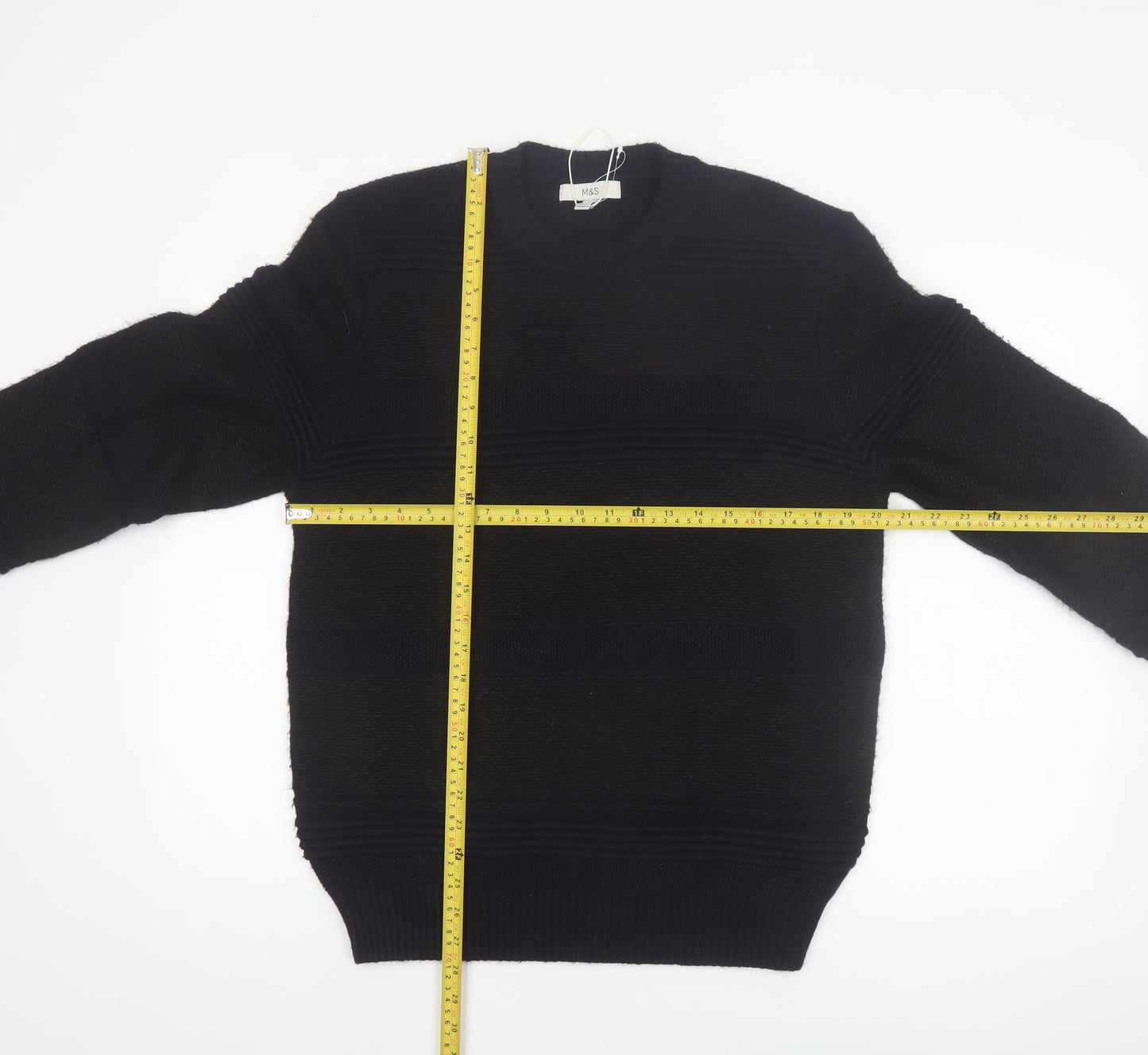 Marks and Spencer Men's Black M Regular Fit Knit Jumper