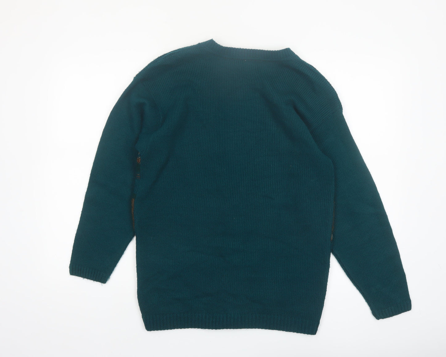 Norton McNaughton Men's Green Striped Cable Knit Cardigan M