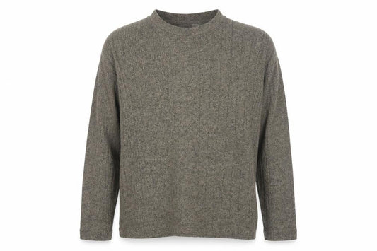 Pierre Cardin Men's Grey Cotton Blend Crew Neck Jumper Size M