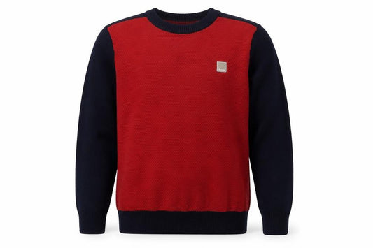 Bench Boys Red & Navy Crew Neck Cotton Pullover Jumper 13-14 Years