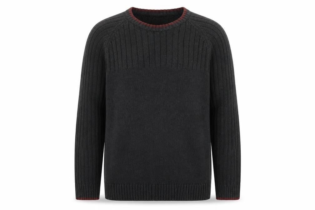 Columbia Men's Grey Cotton Crew Neck Knit Jumper Size L