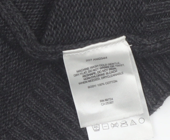 Columbia Men's Grey Cotton Crew Neck Knit Jumper Size L