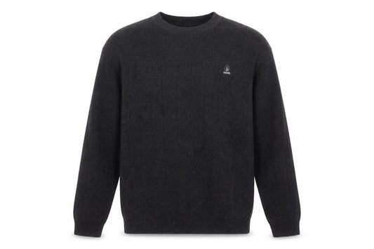 IZOD Men's Black Cotton Crew Neck Pullover Jumper Size L