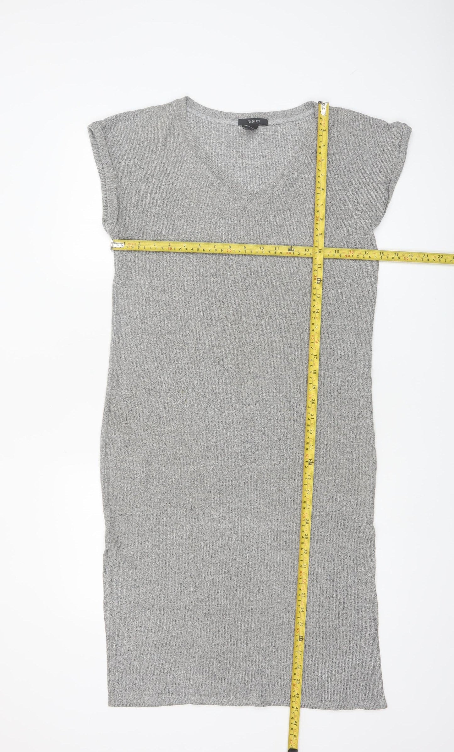Forever 21 Women's Grey Knit Bodycon Dress Size S