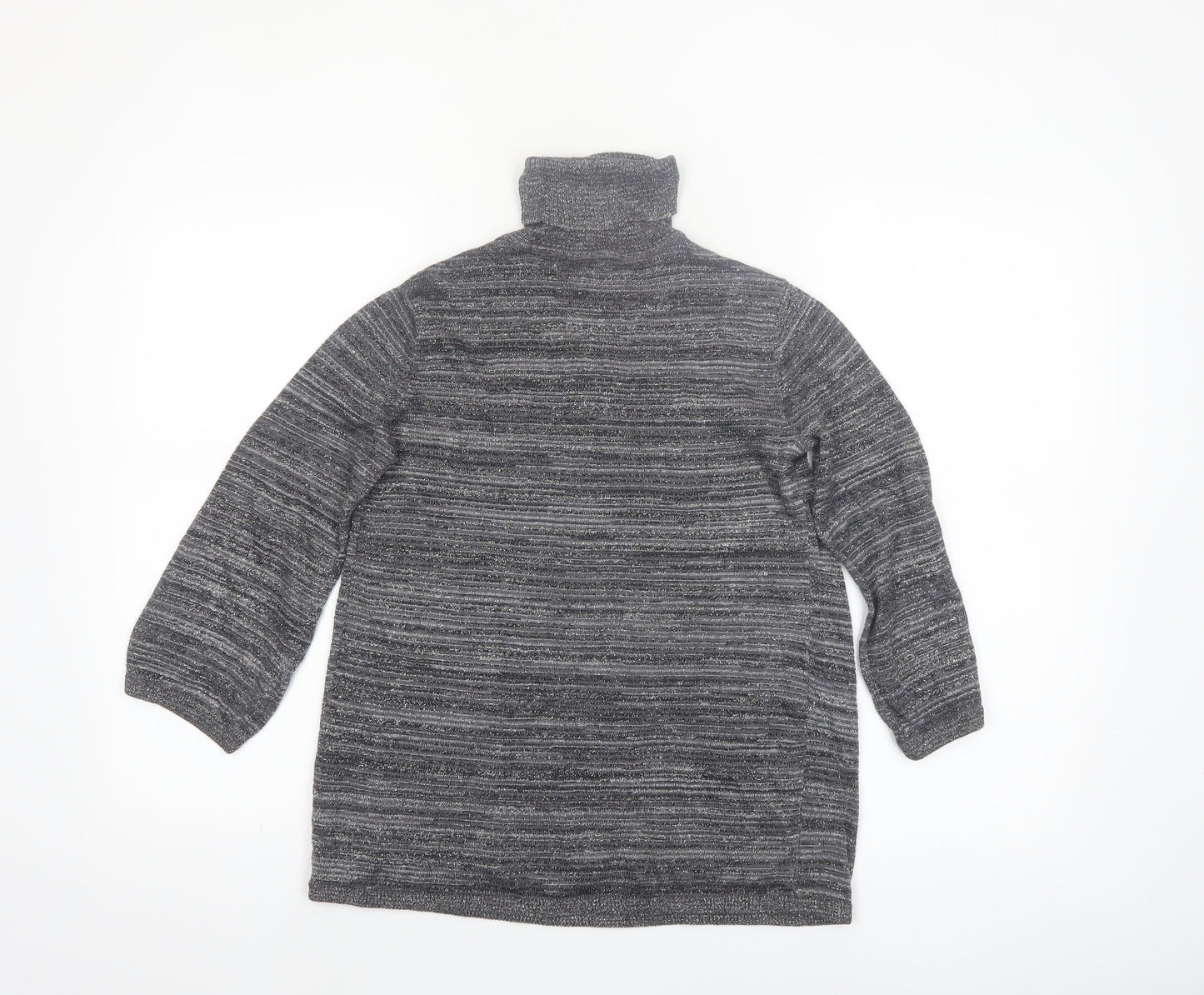 Style & Co Women’s Grey Roll Neck Petite Knit Jumper Size S