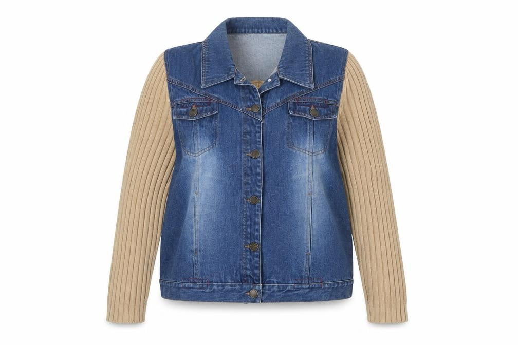 Kikit Maurice Sasson Women’s Blue Denim Cotton Jacket L Long Sleeve