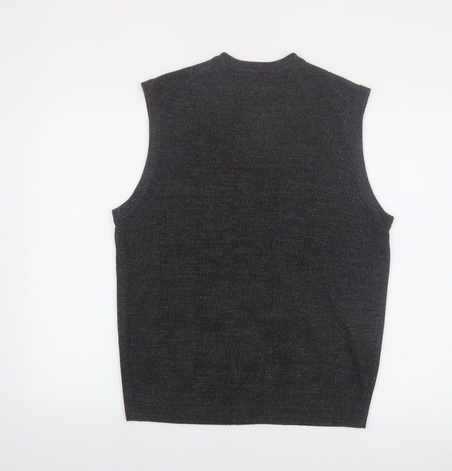 Dockers Mens Grey Acrylic V-Neck Knit Sleeveless Vest M