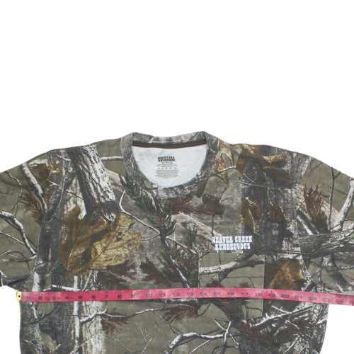 Russell Outdoors Men's XL Brown Camouflage Long Sleeve T-Shirt