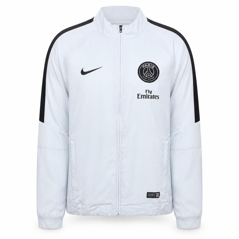 Nike PSG Men's White Track Jacket Small Dri-Fit Full Zip Football Top