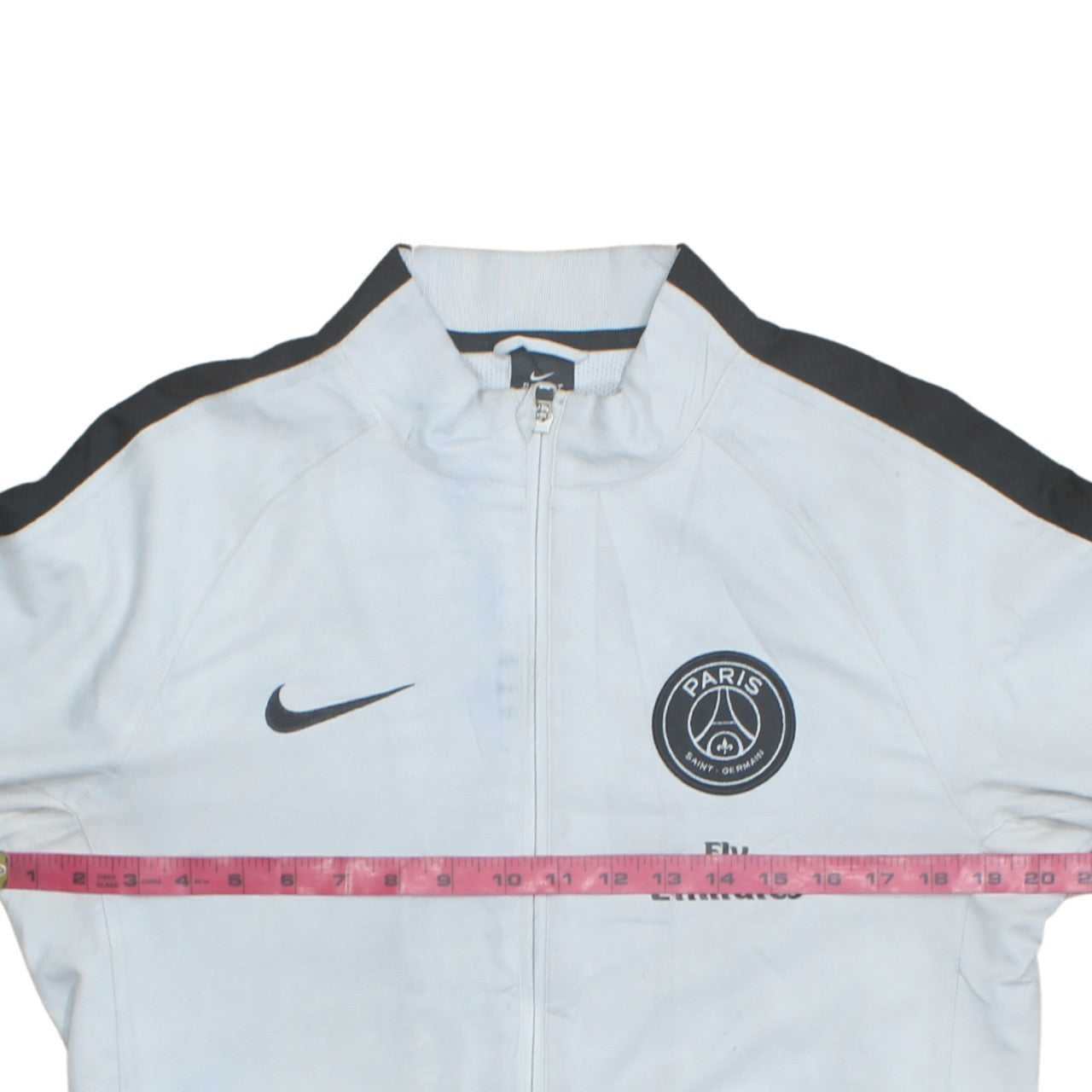 Nike PSG Men's White Track Jacket Small Dri-Fit Full Zip Football Top