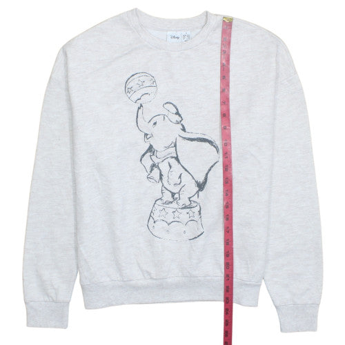 Disney Unisex Grey Dumbo Graphic Print Pullover Sweatshirt S