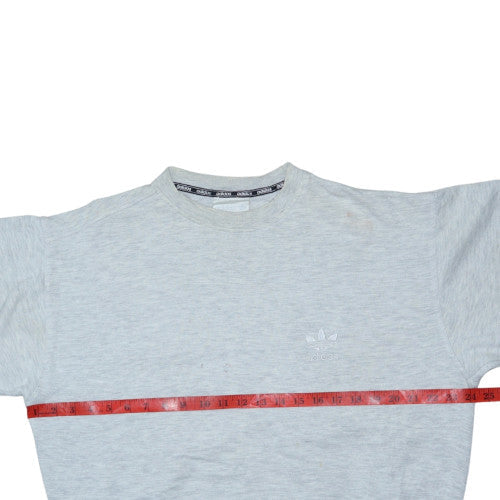 Adidas Women Grey Crew Neck Pullover Sweatshirt Size 12