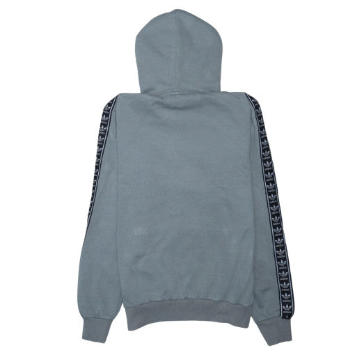 Adidas Men's Grey Pullover Hoodie Small Logo Fleece Sweatshirt