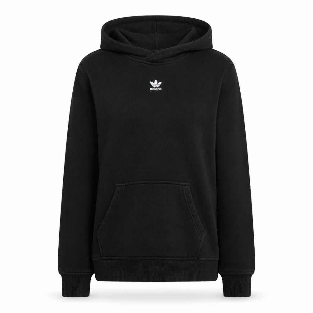 Adidas Womens Black Pullover Hoodie Size 14 Cotton Blend