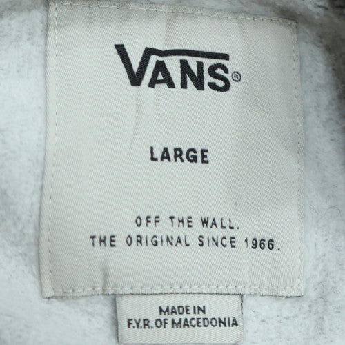 Vans Men’s Grey Full Zip Hoodie Large Fleece Skate Style Excellent