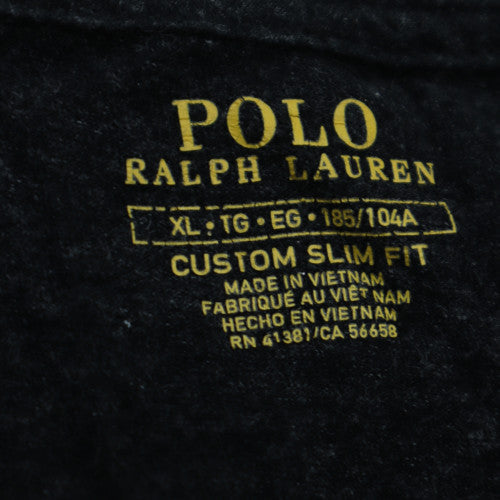 Ralph Lauren Men's Black V-Neck Slim Fit Cotton T-Shirt XL