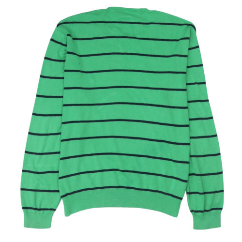 Ralph Lauren Men’s Green Striped Cotton Crew Neck Jumper XL