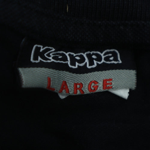 Kappa Men's Black Regular Fit Cotton Polo Shirt Size L